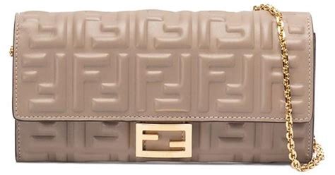 fendi chain continental wallet|Fendi baguette wallet on chain.